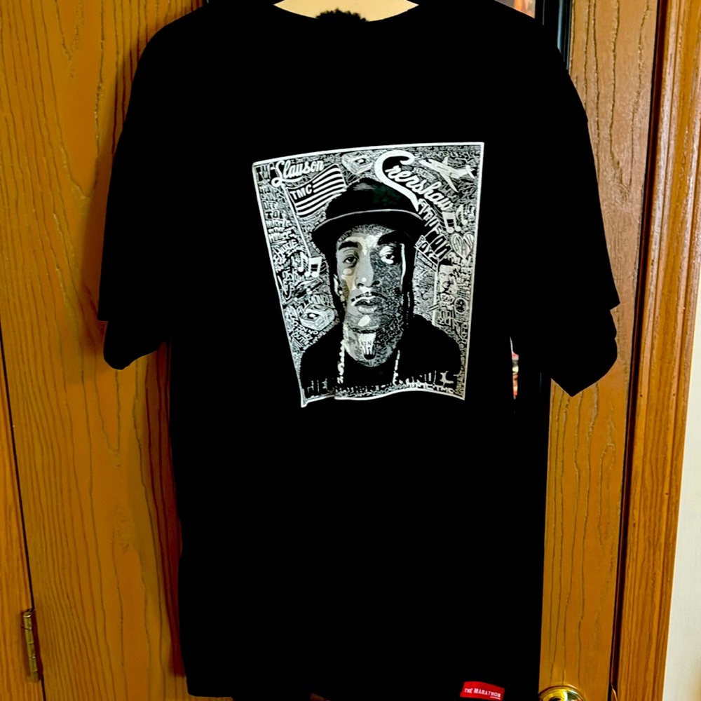 Men’s Large nipsey hussle marathon clothing t shirt